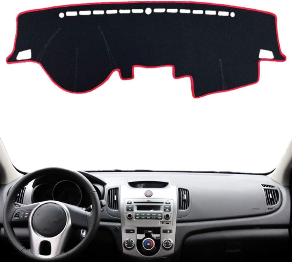 LHYQRSQ Car Dashboard Cover Pad Mat Sun Shade Instrument Carpet Protector Accessories,For Kia Forte Koup Cerato 2009 2010 2011 2012 2013