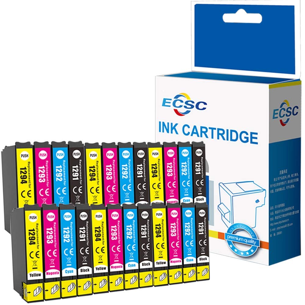 ECSC Compatible Ink Cartridge Replacement for Epson Stylus SX230 SX235W SX420W SX425W SX435W SX440 SX445W SX525WD SX535WD SX620FW Stylus Office B42WD BX305F BX305FW BX320FW BX525WD (B/C/M/Y, 24-Pack)