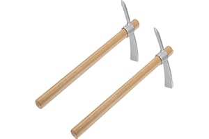 SEHOI 2 Pack 16 Inch Garden Pick Axe, Stainless Steel Hoe with Hardwood Handle, Pick Mattock Hoe, Mattock Cutter for Weeding, Digging, Landscaping, Loosening Soil