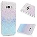 YOKIRIN Galaxy S8 Case, [3 Pcs] Shock-Absorbing Colorful 3D Totem Flower Crystal Clear Shell Super Slim Case Translucent Flexible Hard PC Defensive Protective Cover for Samsung Galaxy S8