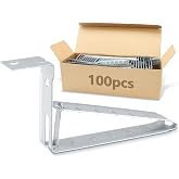 AOIGU 100 Pack Stud Wall Mounting Cable Support Clamps - Galvanized Steel Electrical Bracket Fasteners with Locking Tab, Wire Management for Residential Electrical Wiring Projects