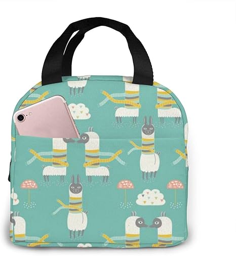 ランチバッグ かわいい リャマ柄 お弁当袋 クーラーバッグ トートバッグ 保冷保温 大容量 ホーム キッチン Amazon Co Jp