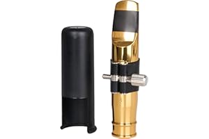 Yibuy Golden Jazz style and Popular gold-plated tenor saxophone 8# interface outer diameter is about 20.5mm