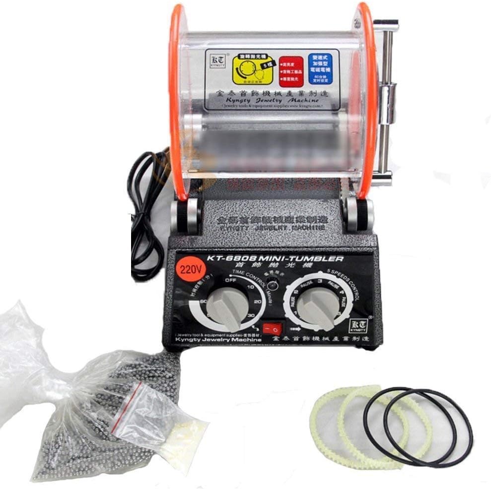 Paramount City Jewelry Polisher Machine, Professional Mini Tumbler Rotary Jewelry Polishing Finisher Tool with Polishing Bead - Image 3
