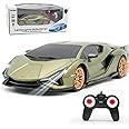 QUN XING Remote Control Car 1:24 Officially Licensed 2.4GHZ Rc Cars Lambo Sport Racing Toy Car for Kids Boys 4-7 Years Birthday Gift, Green