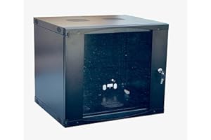 12U 600 mm Deep Wall Mount 19" inch Cabinet Rack for IT Server Internet Network Data Center Cloud Enclosure Glass Door Lock