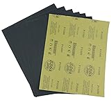 Sandpaper Sheets, 1500 Grit Dry Wet Sand Paper, 9 x