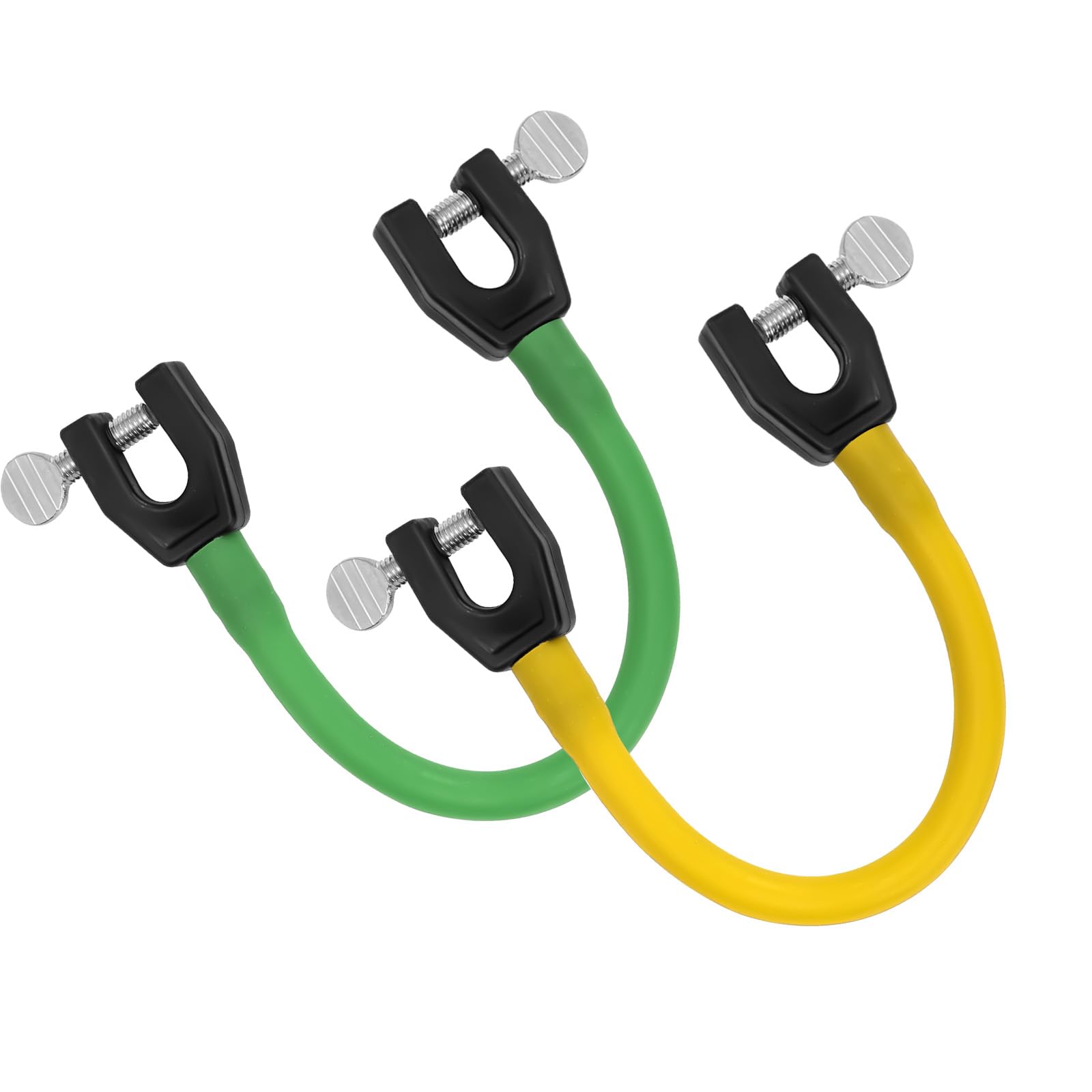 SAVITA 2pcs Ski Tip Connector for Kids, Portable Ski Connector Ski Training Aid Snowboard Accessories for Kids, Beginners (Green, Yellow)