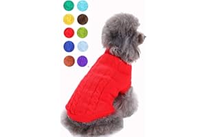 BWEALTHEST Dog Sweater for Small, Medium, Large Dogs - Warm Winter Classic Turtleneck Pet Clothes - Cute Christmas Coat for Puppies, Cats, Girls, Boys