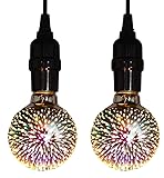 AMZSTAR 3D Firework Bulb Starry Light Bulb E27 AC