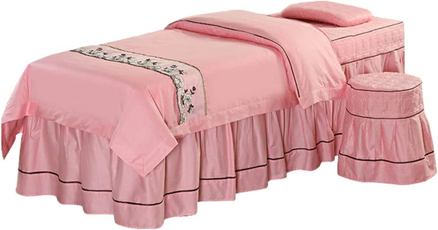 Luxury spa linens set, Massage Couch Linens set Beauty Bedspread 4