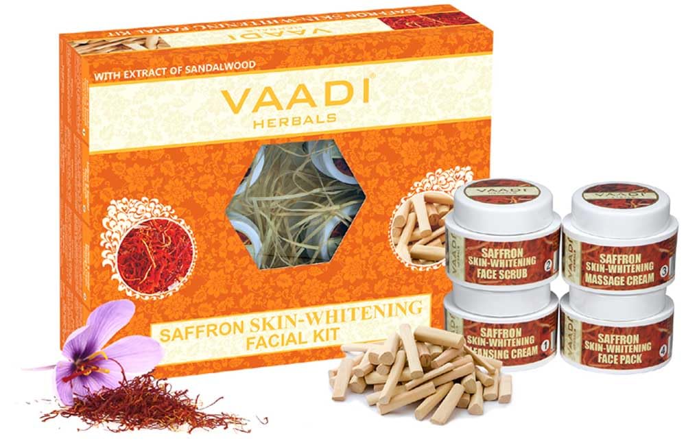 Vaadi Herbals - Saffron Skin Whitening Facial Kit With Sandalwood Extract 70 gms