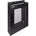NavePoint 2U Vertical Wall Mountable Server Rack, Black