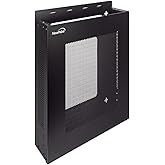 NavePoint 2U Vertical Wall Mountable Server Rack, Black
