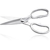 TONMA Kitchen Scissors All Purpose, Made in Japan, Stainless Steel, TK-2 | Full Metal Japanese Kitchen Shears Heavy Duty with Micro Serrated, Cooking Scissors for Food Ergonomic Design Dishwasher Safe
