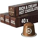 Creamy Hot Chocolate Pods for Nespresso Original Line Machines | 40 Alu Capsules Compatible Only with Nespresso Original Machine | Cozy Treat for Kids | Caf&eacute; Mocha, Hot Cocoa, Sweet Addition to Coffee
