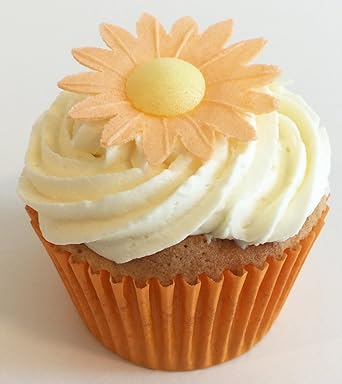 100 Beautiful 3d Edible Flower Cake Decorations Orange Daisies