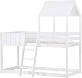 Jtyca Wooden Bunk Beds for Kids, Cabin Bed with Guard Rail & Ladder view 7