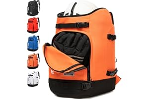 MERALIAN Ski Boot Bag - 50L Ski Boot Travel Backpack Waterproof Snowboard Boot Backpack for Travel Stores Gear Including Helmet, Goggles and Outerwear.