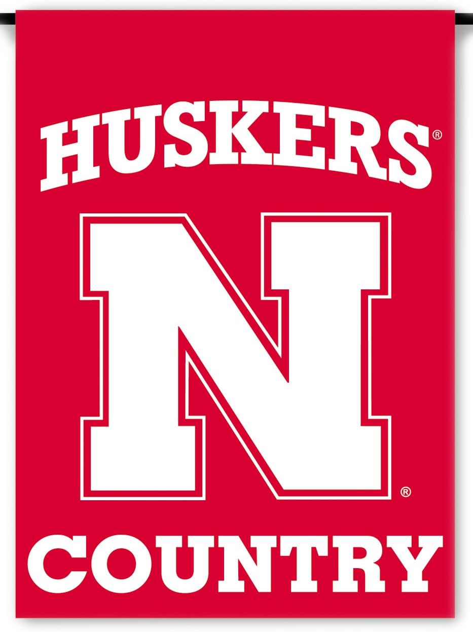 NCAA Nebraska Cornhuskers 2-Sided Country Garden Flag, Team Color