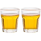Soopiiso Shot Glasses Set 50ML/1.5oz.Small Espresso and LiquorGlasses for Whiskey TequilaVodka, Thick Glass Cups forPotter Style Cocktails Bar Party（2 Piece ）