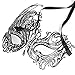 GREATLY Diamante Rhinestone Luxury Venetian Style Metal Filigree Masquerade Mask Prom Ball Dress Sexy Mask For Halloween Mardi Gras Party (Black)