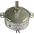 CHANCS TYC-50 Synchronous Gear Motor 12V AC 0.8/1RPM 4W Solid Shaft CCW Small Electric Motor for School Project