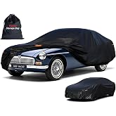 Kayme 7 Layers Waterproof Sedan Car Cover Custom Fit MG MGB 1966-1980 | Thick heavy‑weight composite fabric, all‑weather wind‑dust‑UV protection, inner cotton layer shields vehicle paint