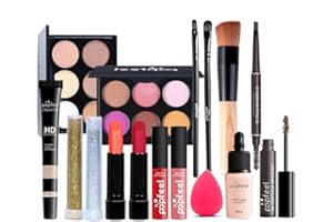 WASAIGGON Makeup Kit All In One Makeup Kit,Multipurpose Makeup Set Full Makeup Essential Starter Kit for Beginners or Pros Makeup Gift Set for Women Full Kit (KIT009-16pcs makeup)