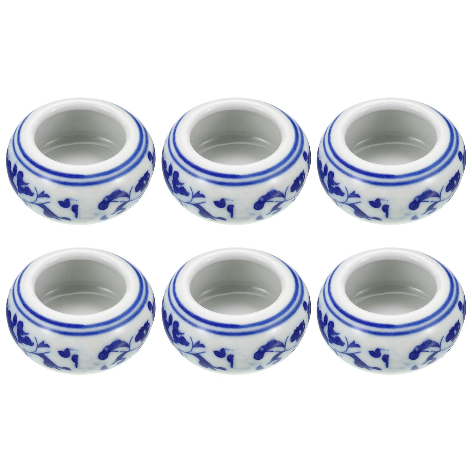 PATIKIL Ink Dish Plate for Chinese Calligraphy Writing, 6Pcs Ceramics Ink Holder Rest Ink, Water Brush Pen Holder for Stone Traditional Beginners Japanese Practice Painting, Green