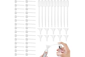 CHASEROAD ChaserRoad 50pcs Perfume Refill Tool Kit - Includes Tiny Funnels, Dropper, Dispenser Pump - Fits Essential Oils & Liquid Cosmetics, Easy Transfer