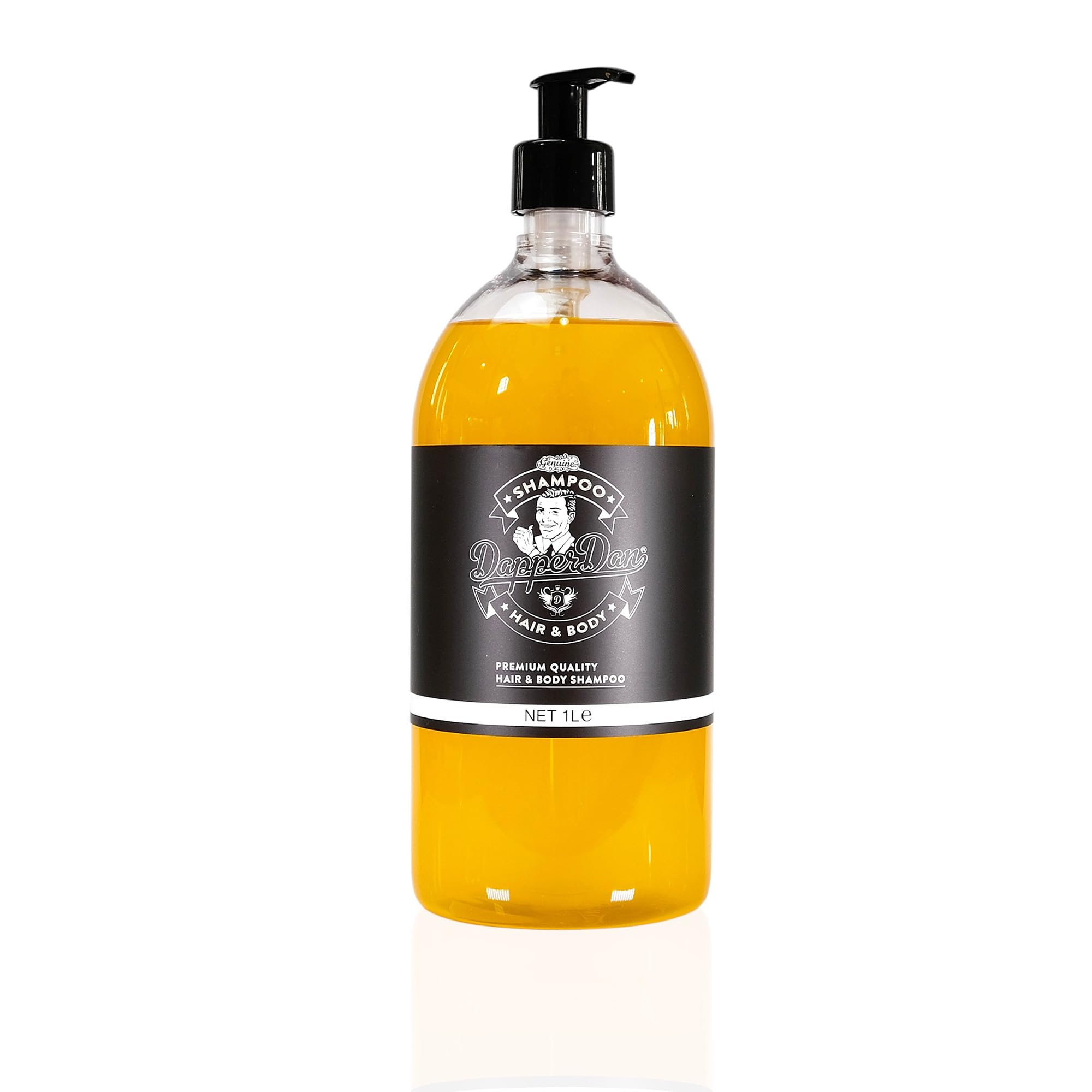Dapper Dan Hair & Body Shampoo for Men, Gentle Cleansing and Hydrating Hair and Body Wash, Two-in-One Men’s Shampoo and Body Wash, 1 Litre Bottle