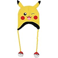 Bioworld Pokemon Pikachu Big Face Tassel Beanie with Ears