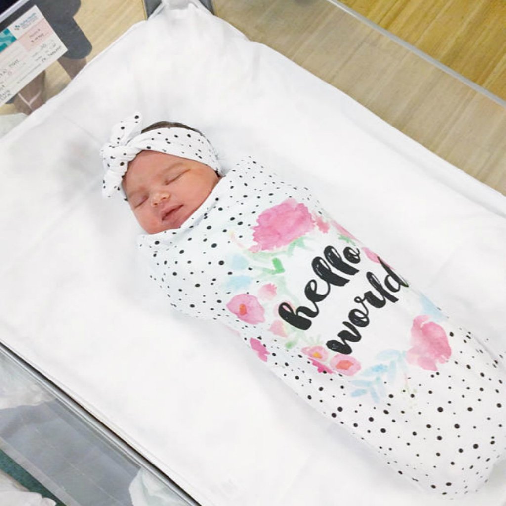 2Pcs/Set Newborn Swaddle Blanket， Baby Sleeping Bag ，Muslin Wrap Headband， Photo Props