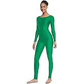 OVIGILY Women's Long Sleeve Unitard Dance Costume Spandex Full Body Suits One Piece Jumpsuits
