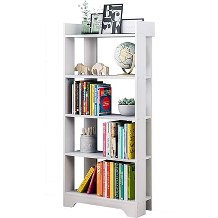 Amazon Com Lehuo Home 4 Shelves Wooden Bookcase Side Enclosure