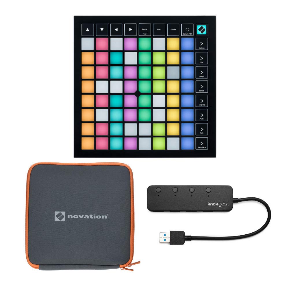 Paquete de controlador Novation Launchpad X Grid con estuche