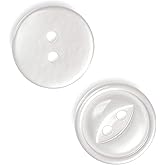 100 Pcs White Fish Eye Buttons 0.50 inch Sewing Buttons 2 Hole Pearl Round Plastic Replacement Bulk Supplies Ideal for Clothes Jeans Blouse Shirt Dress Skirt Shorts Decorative DIY Arts Crafts