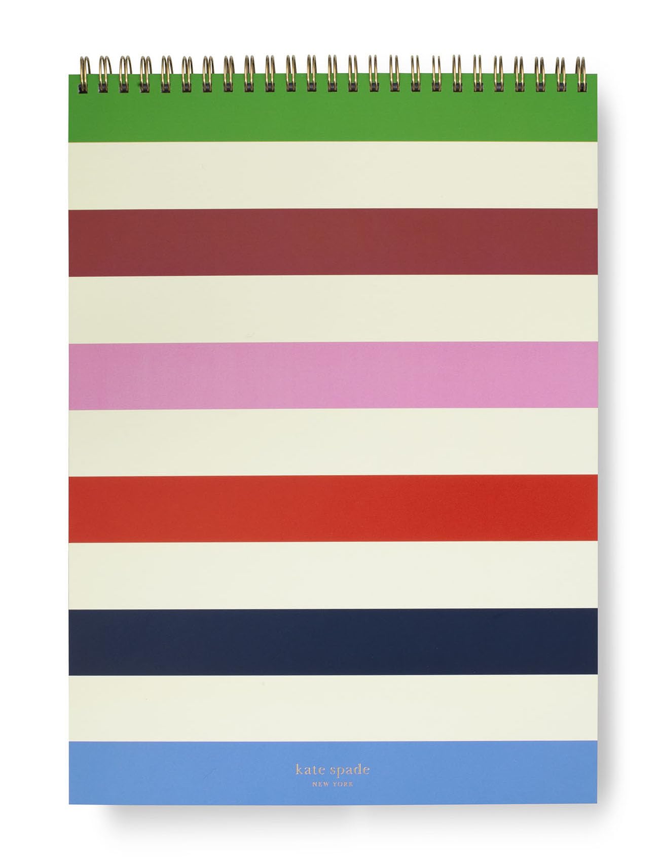 Kate Spade New York Large College Ruled Notebook, Top Spiral Notebook with 160 Pages, 11.75" x 8.5" Writing Pad, Adventure Stripe — image 1