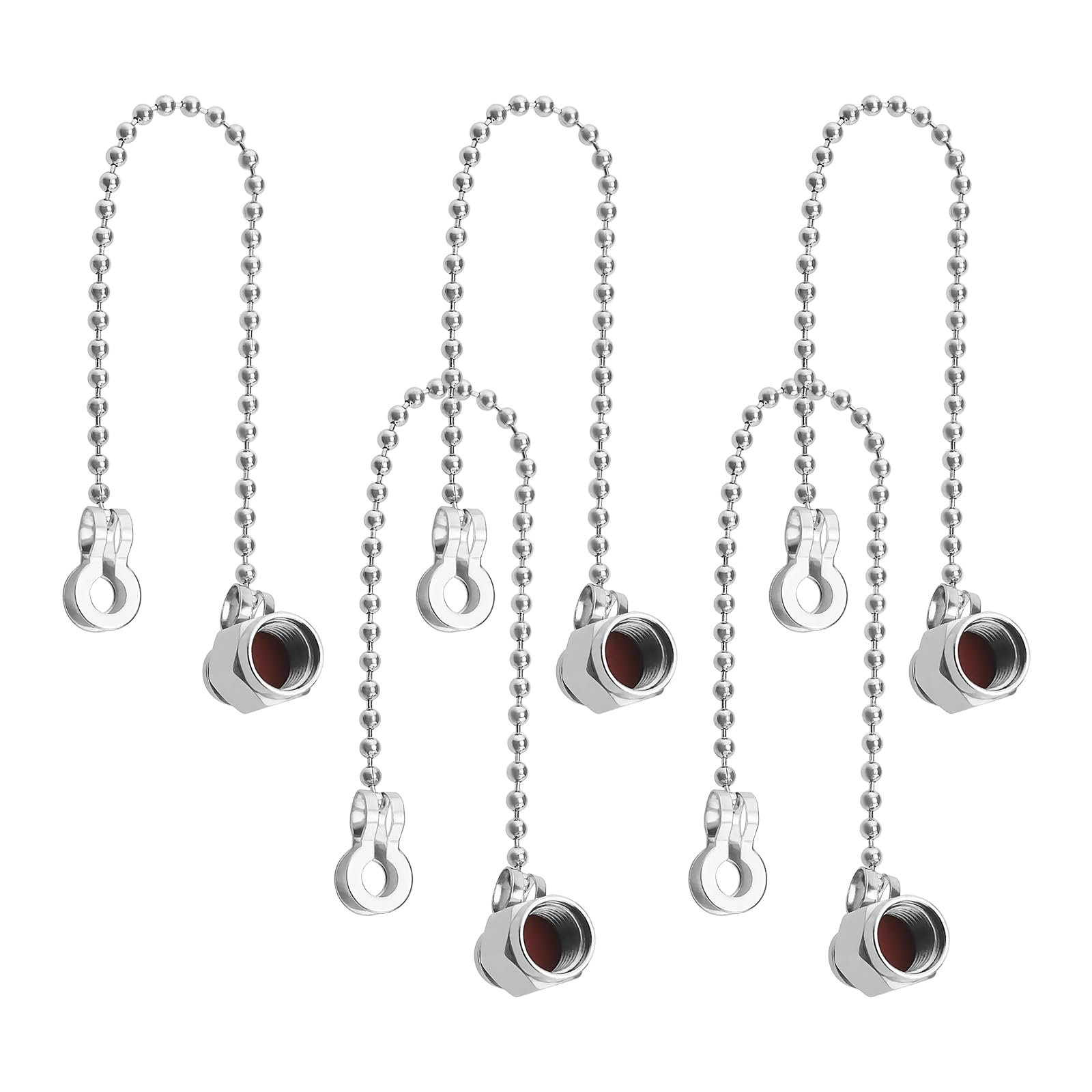 VGOL 5pcs Plated Brass SMA Protective Dust Caps with Chain for SMA Female Jack Adapter Connectors SMA Protective Caps Dust Caps