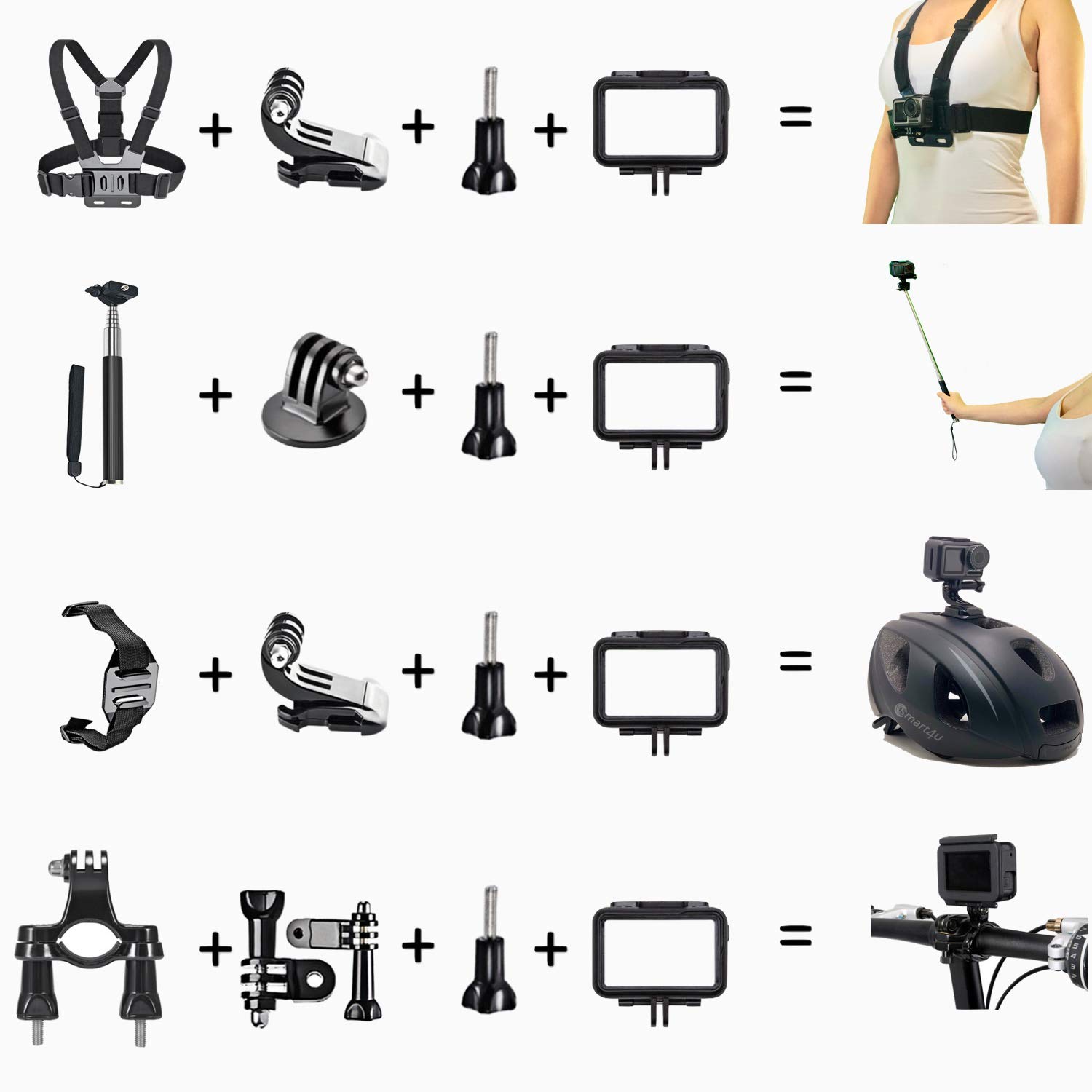 2019 DJI Osmo Action Camera with 2 Screens, 4K HDR Video, 11m(36ft) Waterproof, comes 128GB Micro SD, Carrying Case, Floating Handle, Portable Handheld, 50 in 1 Combo, 1 Year Limited Warranty - Image 5