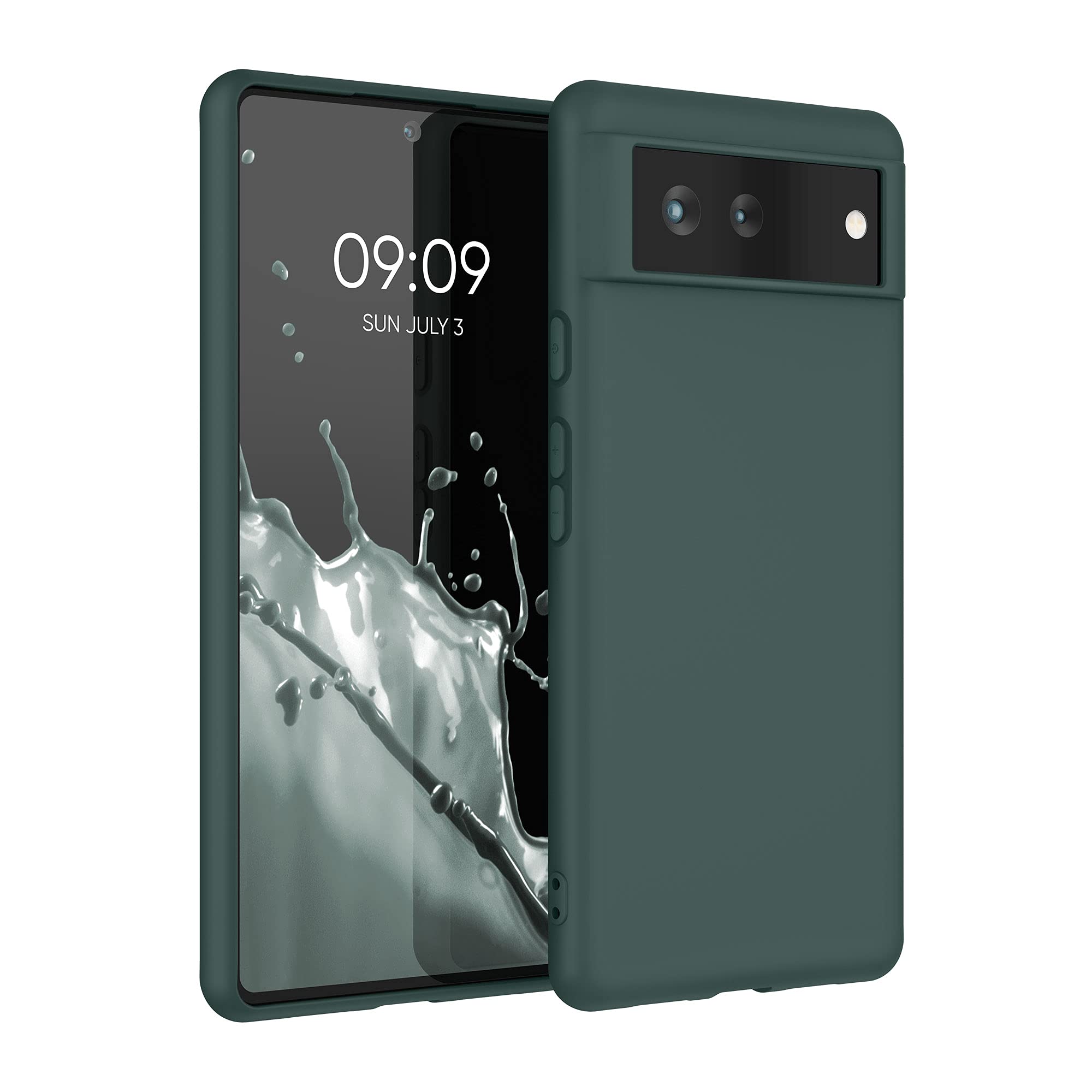 kwmobile Case for Google Pixel 6 Case - Soft Cover - Shockproof TPU Material - Wireless Charging - Blue Green โ image 1