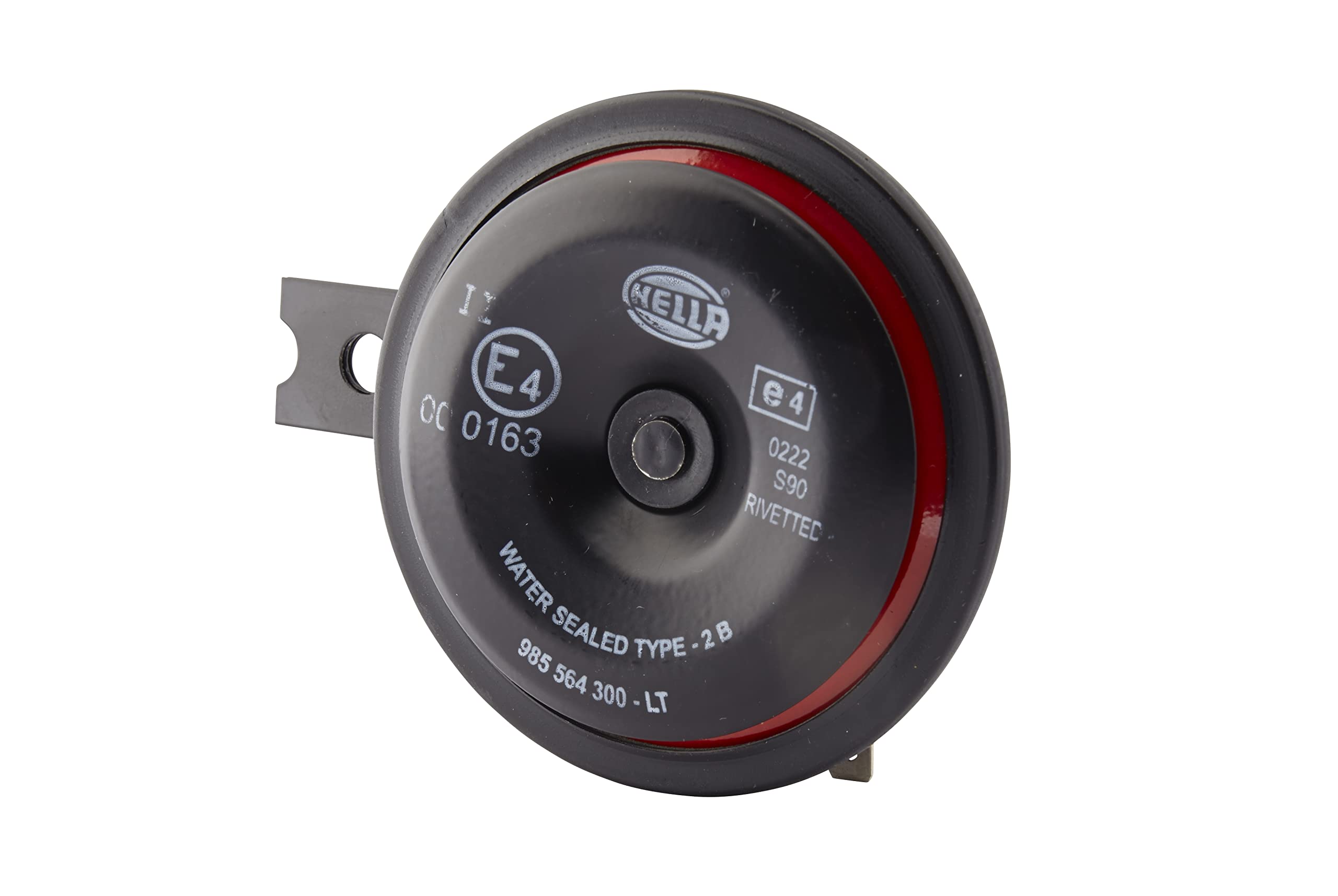 HELLA Signal Horn - STYLE HORN S90 - 12V - 111dB(A) - Frequency Range: 415Hz - High Tone - Electric - Housing Colour: Red/Black - Flat Plug-in Connector - Quantity: 1 - 3AL 922 000-951