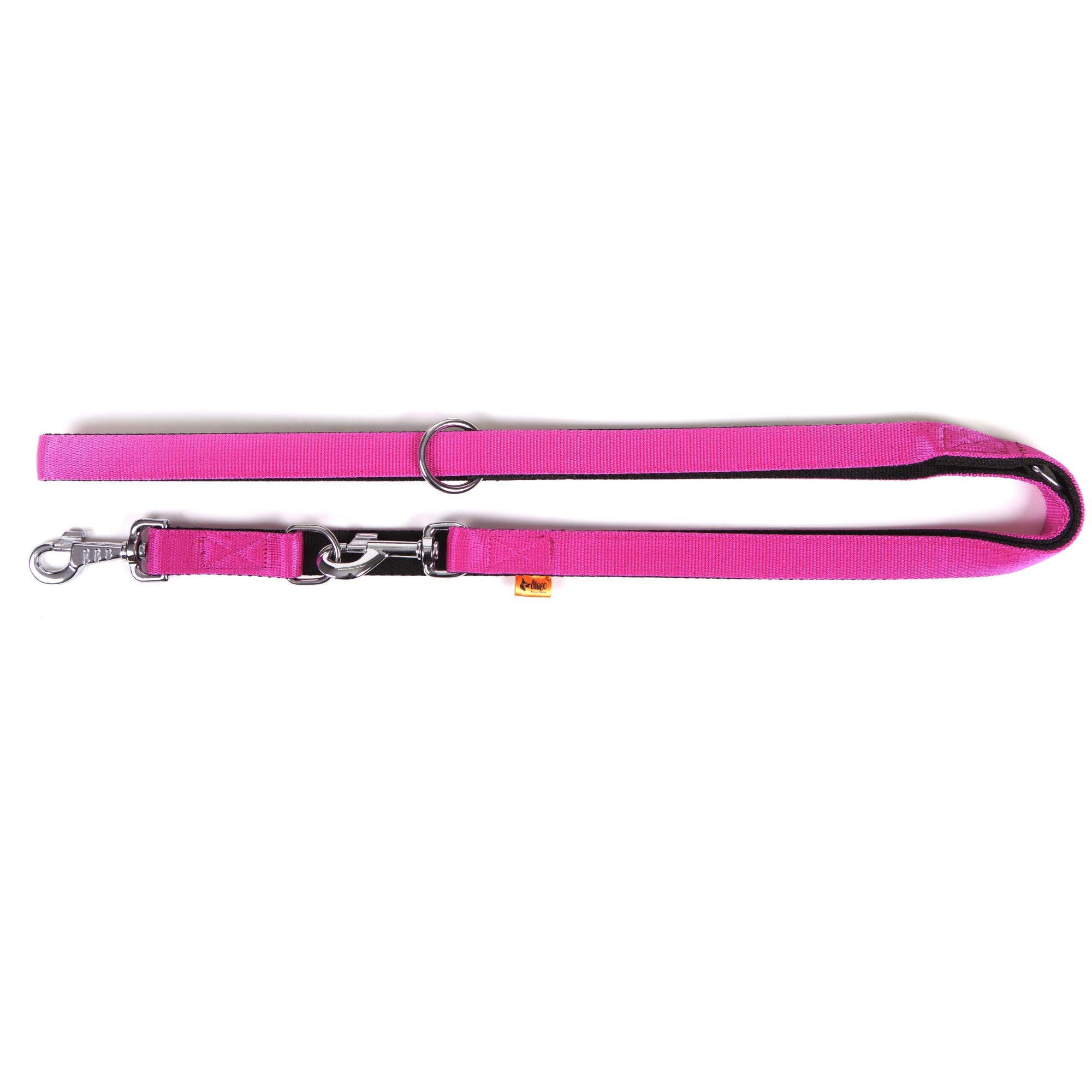 Dingo Dog Leash Extension Handmade Pink with Black Contrast 14626