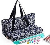 166 Tiles American Mahjong Set Blue Phoenix Soft Bag 4 Color Pushers/Racks Easy Carry Western Mahjongg