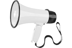 Flydot Megaphone with Speaker Microphone Siren and 240-Second Recording Bullhorn Includes Volume Control for Outdoor Events and Crowd Management