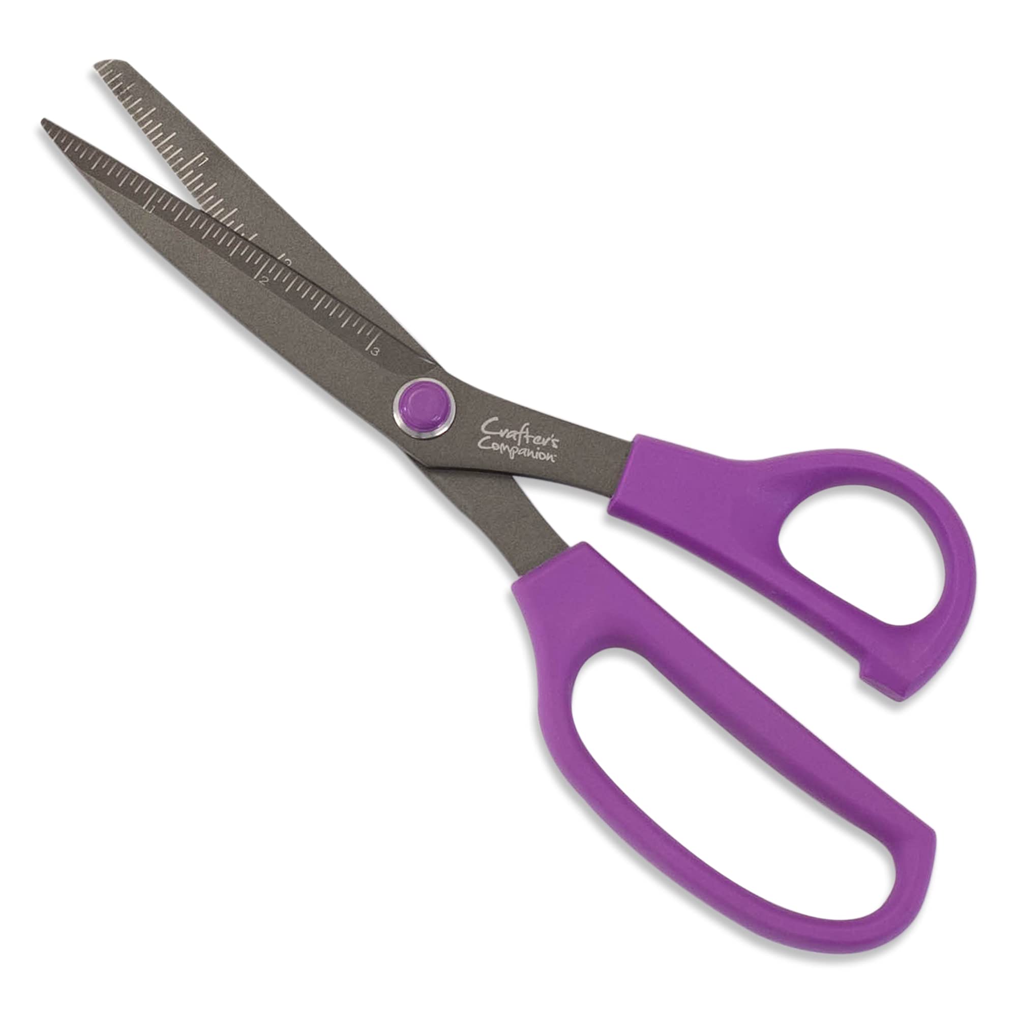 Sharp Craft Scissors for Adults - Japanese Precision Stainless Steel Blades - Non-Stick Teflon Coated - Ergonomic Design - Perfect for Paper, Card, Felt and Fabric - by Crafters Companion (9 Inch) โ image 1