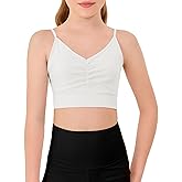 Haloumoning Girls Training Bra Kids Adjustable Sports Bra Yoga Dance Crop Top 5-14 Years