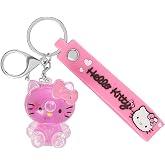 SALLY ROSE | Hello Kitty Liquid Keychain | Sanrio Bag Charms with Wrist Strap for Backpacks & Purses, Official License