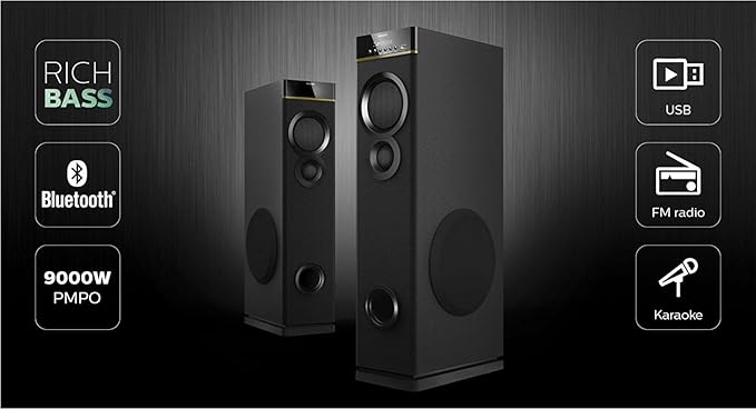 philips 9080b tower speaker review